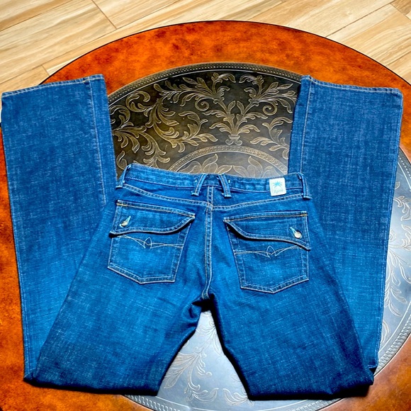 COPY AGAVE NECTAR Slim Boot Cut Denim Blue JEANS Size 26 - Picture 3 of 11